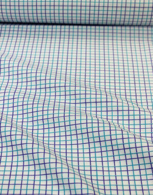 {[en]:Cotton percale ''Violet checkwork''}
