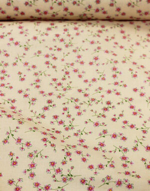 {[en]:Percale cotton ''Blooming apple tree''}