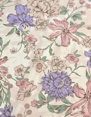 {[en]:Cotton fabric ''Pepper rose flowers''}