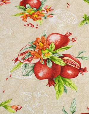 {[en]:Panama weave cotton ''Juicy pomegranate''}