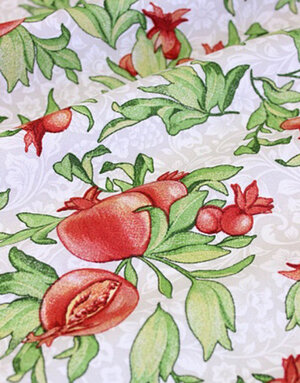 {[en]:Panama weave cotton ''Pomegranate''}
