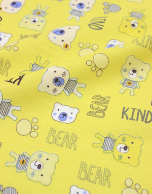{[en]:Flannel cotton ''Baby bear'' yellow}