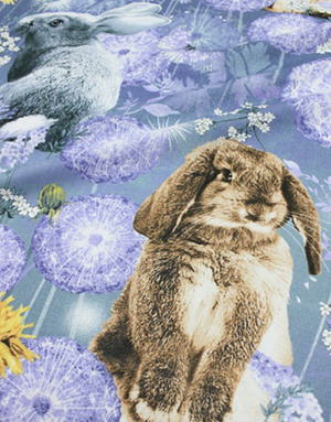 {[en]:Cotton fabric ''My little rabbit''}