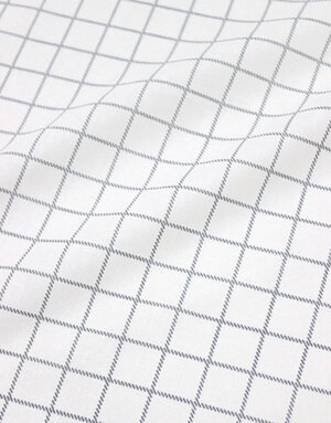 {[en]:Cotton percale fabric ''Grey Checkwork''}