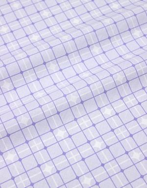 {[en]:Cotton percale ''Lilac grid''}