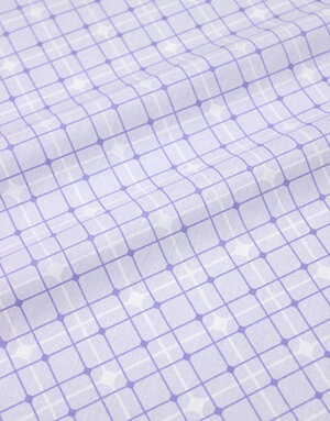 {[en]:Cotton percale ''Lilac grid''}