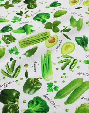 {[en]:Waffle cotton ''Vegetable mix''}