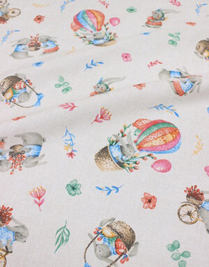 {[en]:Panama weave cotton ''Easter Rabbits''}