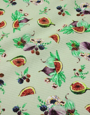 {[en]:Waffle fabric ''Figs on grey''}