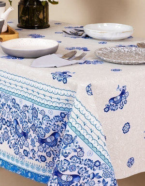 Vintage gzhel tablecloth