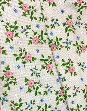 Ukrainian embroidery fabric Cornflowers and daisies