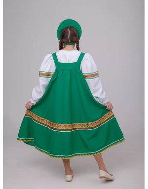 green folk costume