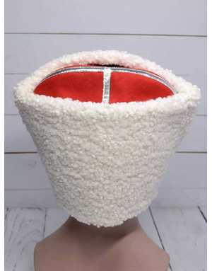 White fur Cossack hat