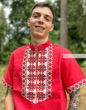 Russian shirt linen "Gagarin"