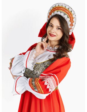 Red sarafan for dance