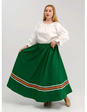 long linen skirt