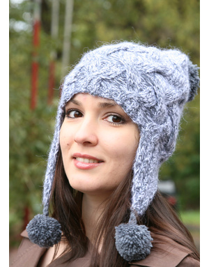 Eraflap hand knit hat