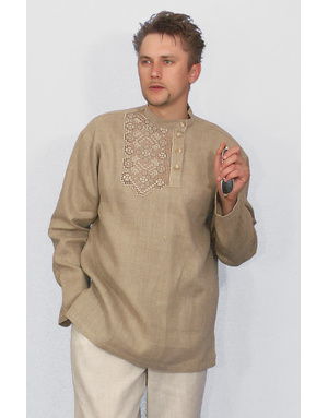 embroidered linen shirt