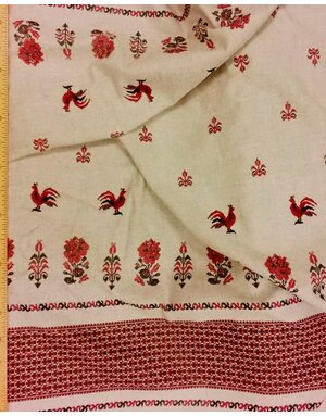 Russian patterns print ''Cockerels''