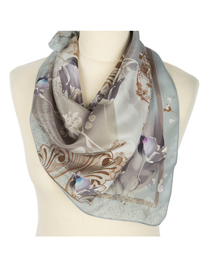 Silk scarf ''Flowering''