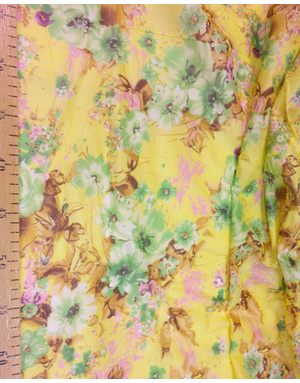 {[en]:Floral fabric by the yard Colored flowers}