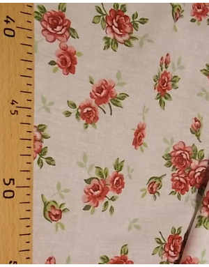 {[en]:Russian pattern cotton fabric Red flowers}