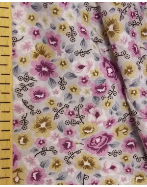 {[en]:Russian pattern cotton fabric Lilac flowers}