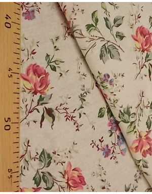 {[en]:Russian pattern cotton fabric The branch of roses}