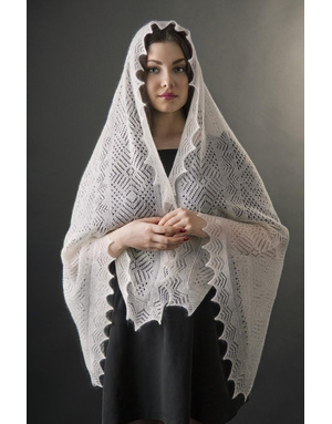 Russian lace shawl ''Elegance''