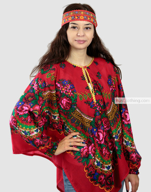 floral poncho boho style