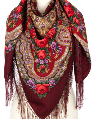 Châle et foulard russe en laine ''Serenade''
