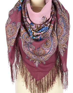 Châle et foulard russe en laine ''Golden Ray of Sunshine''