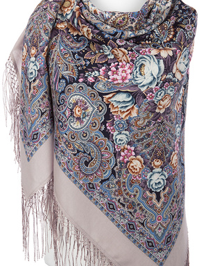 Châle et foulard russe en laine ''Benefit''