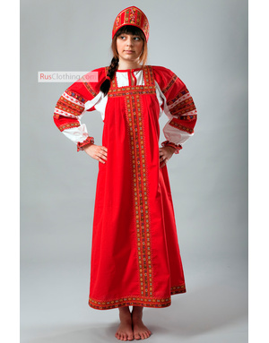 Licorne russe en costume traditionnel sarafan russe Débardeur 