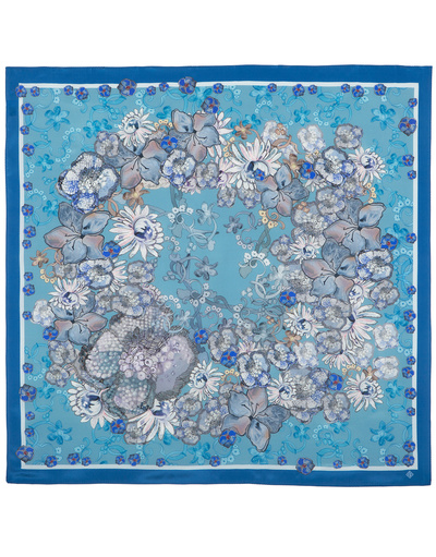 Silk shawl ''Blue rhapsody''