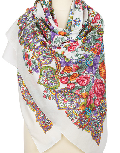 Cotton shawl ''My Dove''
