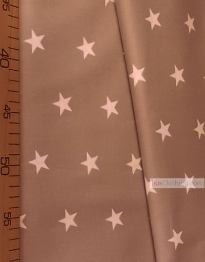 Baby fabric by the Yard ''White Star On Coffee''}