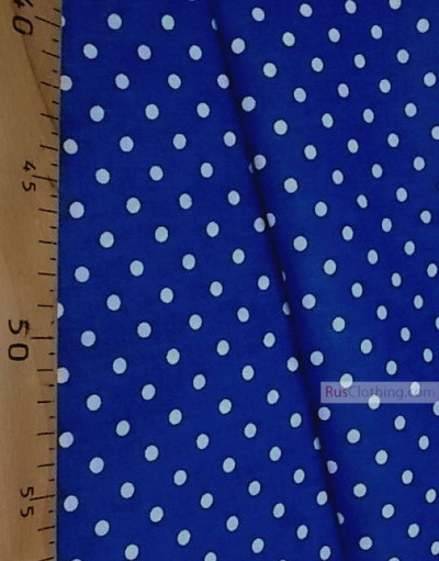 Tissu coton imprime au metre ''Small Peas, White On Blue''}