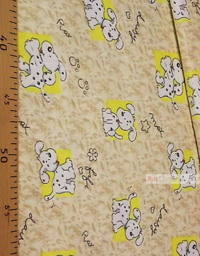 Childrens Fabric by the Yard ''Dalmatians On Yellow''}