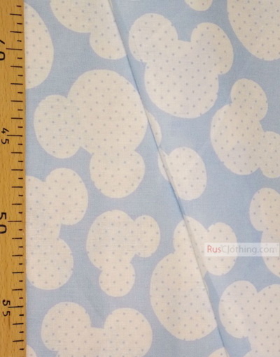Baby Materials by the Yard ''White Mickey On Blue''}