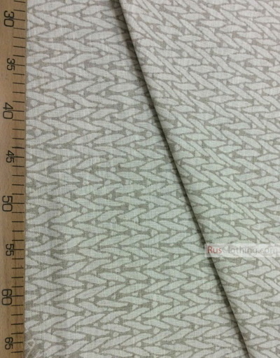 Linen Jacquard Fabric ''Knitted pattern ''