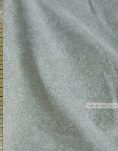 Tissu lin de Russie ''White Patterns On A Gray''