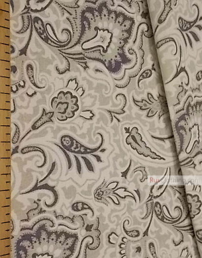Paisley Linen by the yard ''Eastern Pattern, gray ''