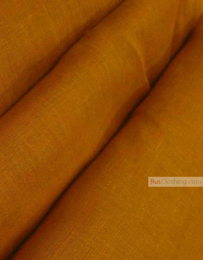 Linen fabric from Russia ''Mustard ''