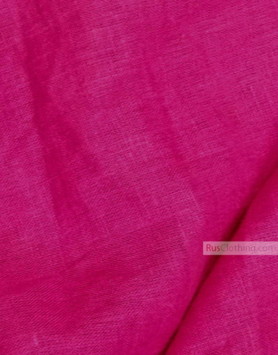 Linen fabric from Russia ''Bright pink ''