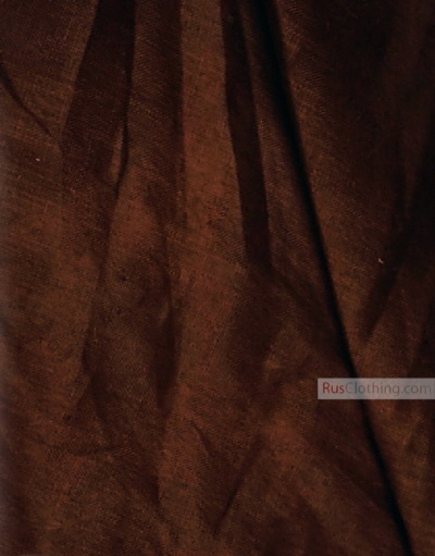 Linen fabric from Russia ''Dark Chocolate ''