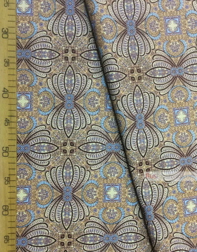 Tissu vintage au metre ''Oriental Patterns''}