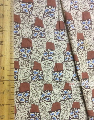 Geometric Print Fabric  ''The Pattern In The Box, Brown''}