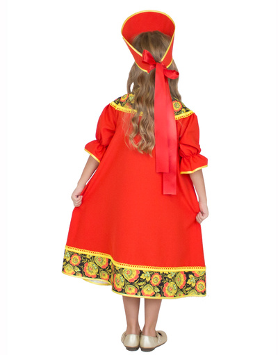 Russian Girl Khokhloma Costume for girls ''Round dance''