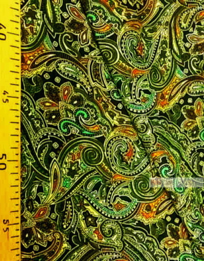 Viscose Fabric by the yard ''Eastern Mosaic On Malachite''}